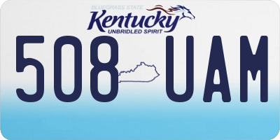 KY license plate 508UAM