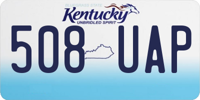 KY license plate 508UAP