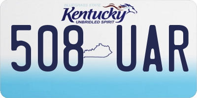 KY license plate 508UAR