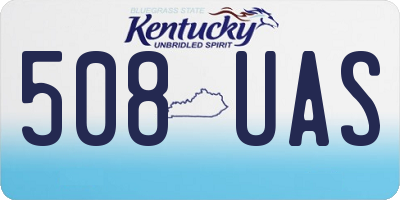 KY license plate 508UAS