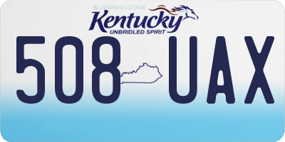 KY license plate 508UAX