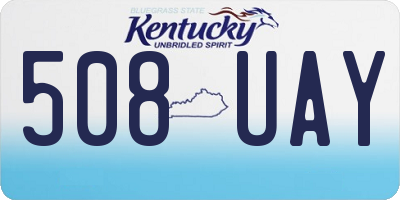 KY license plate 508UAY