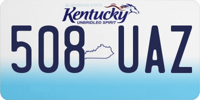 KY license plate 508UAZ
