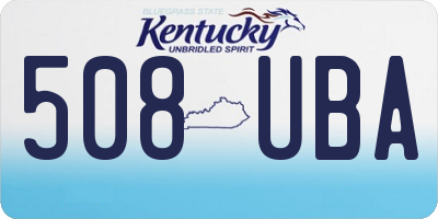 KY license plate 508UBA