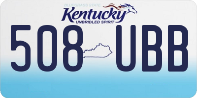 KY license plate 508UBB