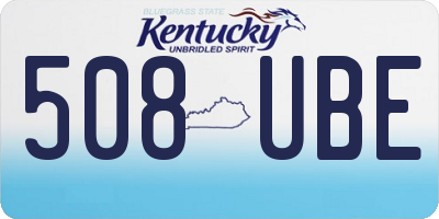 KY license plate 508UBE