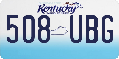KY license plate 508UBG