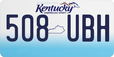 KY license plate 508UBH