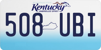 KY license plate 508UBI
