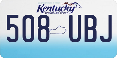 KY license plate 508UBJ
