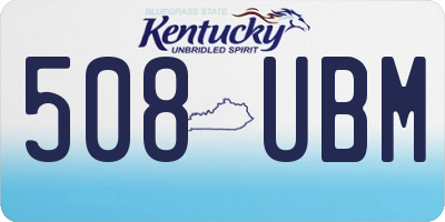 KY license plate 508UBM