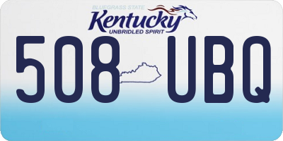 KY license plate 508UBQ
