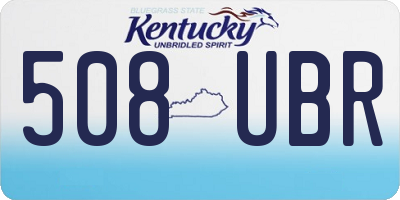 KY license plate 508UBR