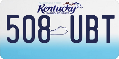 KY license plate 508UBT