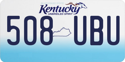 KY license plate 508UBU