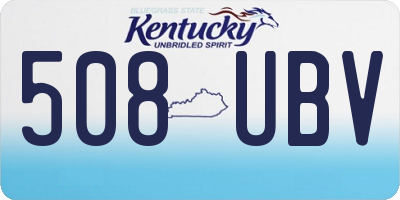 KY license plate 508UBV