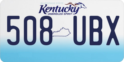 KY license plate 508UBX