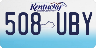 KY license plate 508UBY