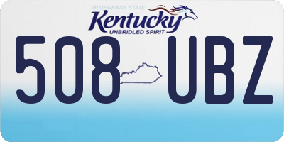 KY license plate 508UBZ