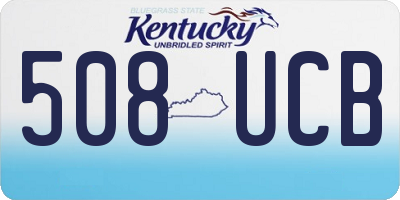 KY license plate 508UCB