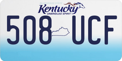 KY license plate 508UCF