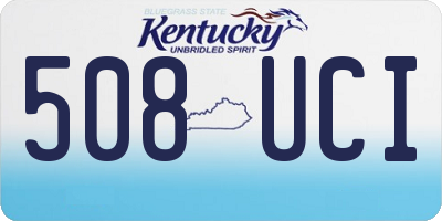 KY license plate 508UCI
