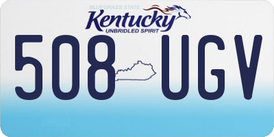 KY license plate 508UGV