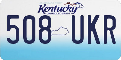 KY license plate 508UKR