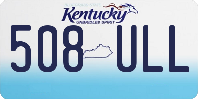 KY license plate 508ULL