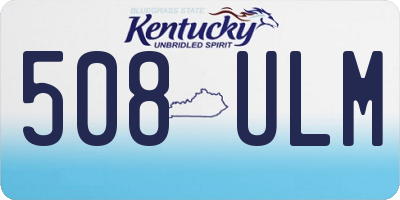 KY license plate 508ULM