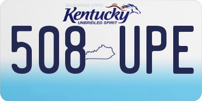 KY license plate 508UPE