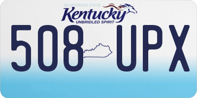 KY license plate 508UPX