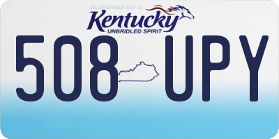 KY license plate 508UPY