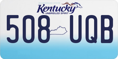 KY license plate 508UQB