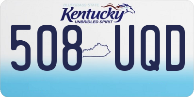 KY license plate 508UQD