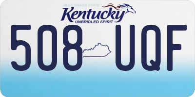 KY license plate 508UQF