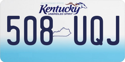 KY license plate 508UQJ