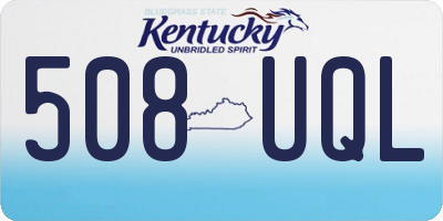 KY license plate 508UQL