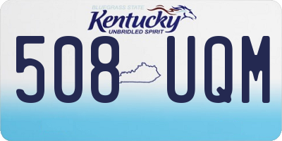 KY license plate 508UQM