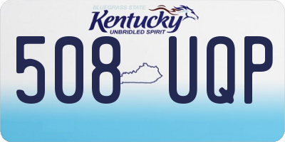 KY license plate 508UQP