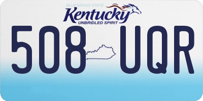 KY license plate 508UQR