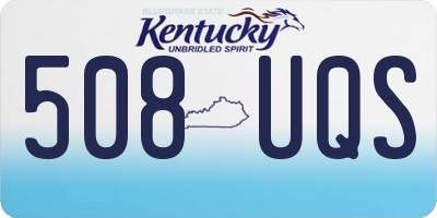 KY license plate 508UQS