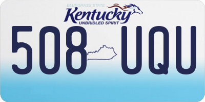 KY license plate 508UQU