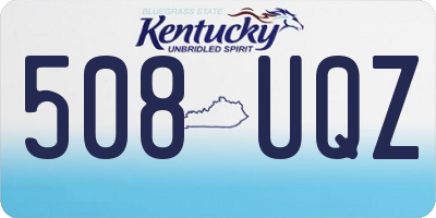 KY license plate 508UQZ