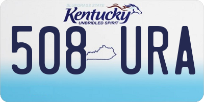 KY license plate 508URA