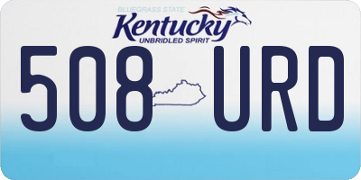 KY license plate 508URD