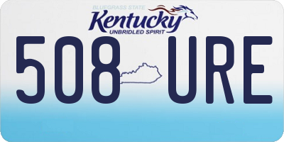KY license plate 508URE