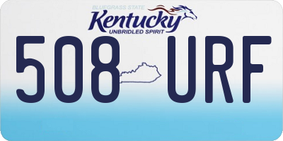 KY license plate 508URF
