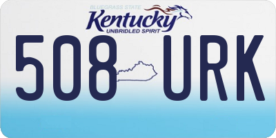 KY license plate 508URK