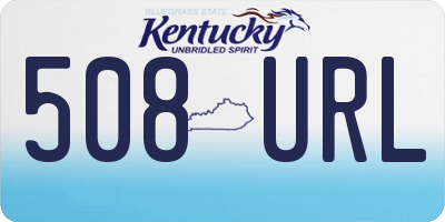 KY license plate 508URL